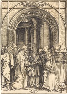Jungfruns trolovning, ca. 15041505. av Albrecht Dürer