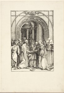 Jungfruns trolovning, från Jungfruns liv av Albrecht Dürer