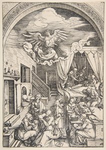 The Birth of the Virgin, från The Life of the Virgin, ca. 1503. av Albrecht Dürer
