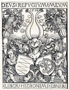The Bookplate of Jerome Ebner, 1516 1906 av Albrecht Dürer