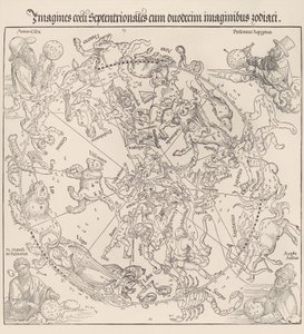 Den himmelska kartan - norra halvklotet, 1515., 1515. av Albrecht Dürer