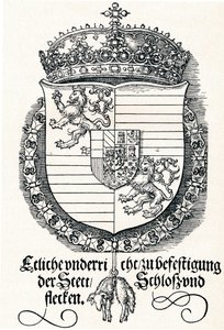 Ferdinand I:s, kung av Ungern och Böhmens vapen, 1527 1906 av Albrecht Dürer