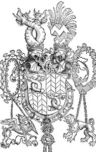 Florian Waldaufs vapen, 1500 1906 av Albrecht Dürer