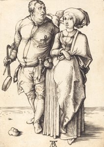 Kocken och hans fru, ca. 14961497. av Albrecht Dürer