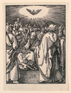 Den Helige Andes nedstigning (Pingstdagen), från The Little Passion-serien av Albrecht Dürer