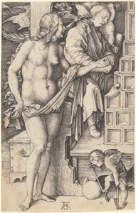 Läkarens dröm (Den sysslolöses frestelse) av Albrecht Dürer