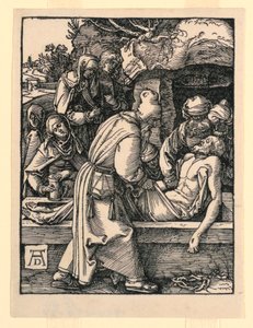 Gravläggningen, från The Little Passion-serien av Albrecht Dürer