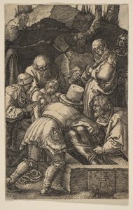 Gravläggningen, från The Passion, 1512. av Albrecht Dürer