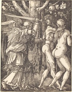 Fördrivningen från paradiset, från Den lilla passionen av Albrecht Dürer
