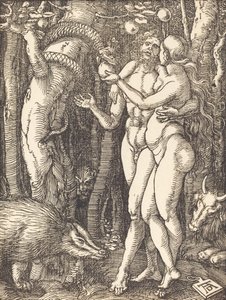 Människans fall, förmodligen ca. 15091510. av Albrecht Dürer