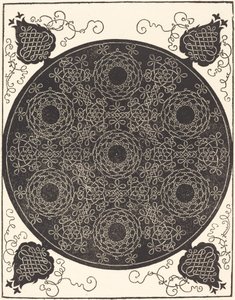 Den fjärde knuten (som kombinerar sju cirkulära grupper av knutar med svarta mittpunkter) av Albrecht Dürer