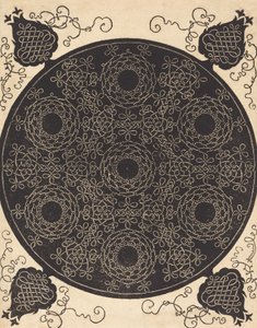Den fjärde knuten kombinerar sju cirkulära grupper av knutar med svarta mittpunkter, troligen 15061507. av Albrecht Dürer