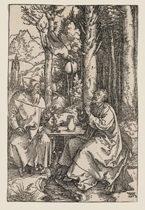 Eremiterna Sankt Paulus och Sankt Antonius av Albrecht Dürer