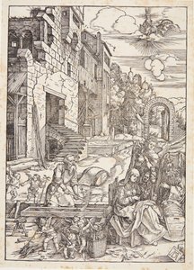 Den heliga familjen i Egypten av Albrecht Dürer