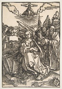 Den heliga familjen med fem änglar, ca. 1503. av Albrecht Dürer