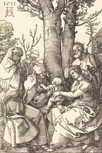Den heliga familjen med Joachim och Anne under ett träd, 1511. av Albrecht Dürer