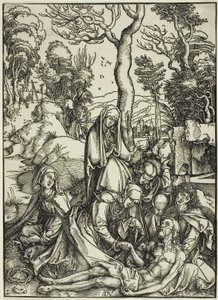 Lamentation, från Den stora passionen av Albrecht Dürer