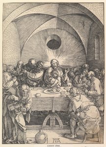 Den sista måltiden, från The Large Passion, 1510. av Albrecht Dürer