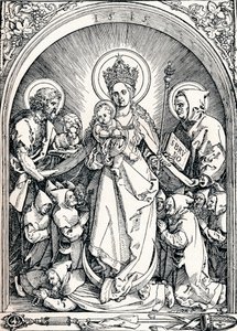 Madonnan med kartusierna, Johannes Döparen och St Bruno, 1515 1906. av Albrecht Dürer
