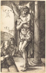 Sorgernas man som står vid kolonnen av Albrecht Dürer