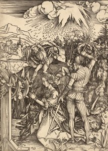 Sankta Katarinas martyrskap, ca. 14971499. av Albrecht Dürer