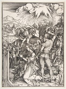 Sankta Katarina av Alexandrias martyrskap.n.d. av Albrecht Dürer