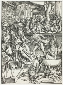 Sankt Johannes martyrskap, från Apokalypsen av Albrecht Dürer