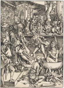 Evangelisten Johannes martyrium av Albrecht Dürer