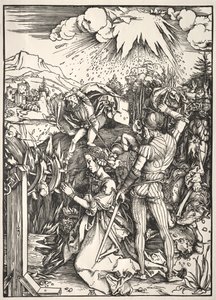 Den heliga Katarinas martyrskap. av Albrecht Dürer