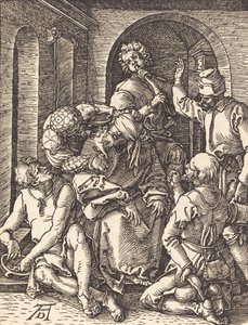 The mocking of Christ, förmodligen ca. 15091510. av Albrecht Dürer