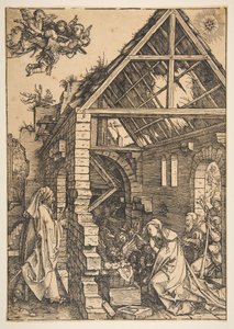 The Nativity, från The Life of the Virgin, 1502-3. av Albrecht Dürer