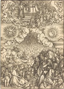Öppnandet av det femte och sjätte inseglet av Albrecht Dürer