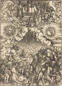 Öppnandet av det femte och sjätte inseglet av Albrecht Dürer
