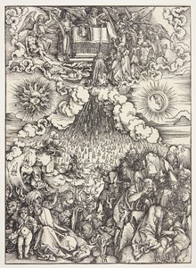 Öppnandet av det femte och sjätte inseglet av Albrecht Dürer