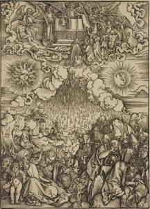 Öppnandet av det femte och sjätte inseglet av Albrecht Dürer