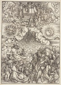 Öppnandet av det femte och sjätte inseglet av Albrecht Dürer
