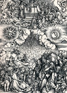Öppnandet av det femte och sjätte inseglet, 1498 1906 av Albrecht Dürer