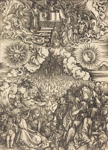 Öppnandet av det femte och sjätte inseglet, c. 1497. av Albrecht Dürer
