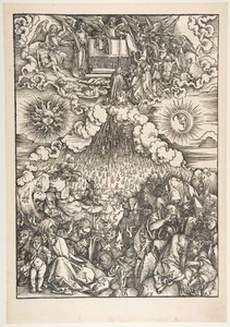 Öppnandet av det femte och sjätte inseglet, från Apocalypse.n.d. av Albrecht Dürer