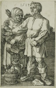 Bonden och hans fru på marknaden av Albrecht Dürer
