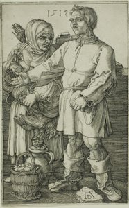 Bonden och hans hustru på marknaden av Albrecht Dürer