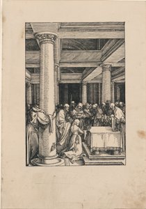 Presentationen av Kristus i templet, från Jungfruns liv av Albrecht Dürer