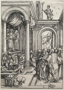 Presentationen av jungfrun i templet av Albrecht Dürer