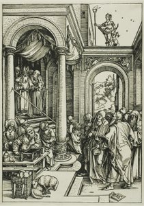 Presentationen av jungfrun i templet, från Jungfruns liv av Albrecht Dürer