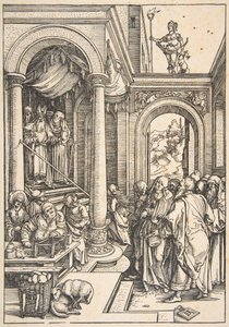 Presentationen av Jungfrun i templet, från The Life of the Virgin, ca. 1503. av Albrecht Dürer