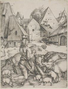 Den förlorade sonen bland svinen av Albrecht Dürer