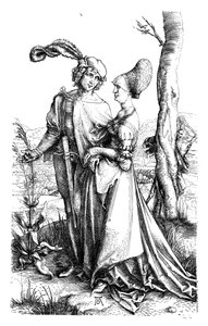 The Promenade, c1498, 1906 av Albrecht Dürer