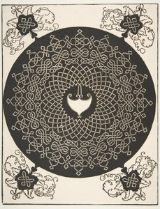 "Den andra knuten". Interlaced Roundel med en Amazon-sköld i mitten, 1521 tidigare. av Albrecht Dürer