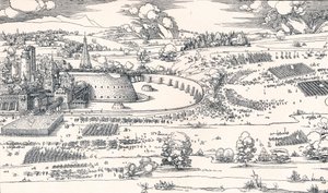 Belägringen av en fästning I, 1527 1906 av Albrecht Dürer