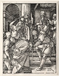 Den lilla passionen: Kristus före Annas, 1509-1511. av Albrecht Dürer